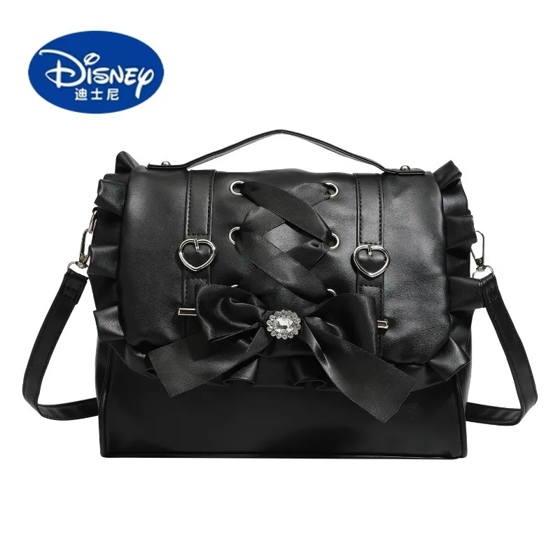 Disney Summer New Tote Bag verde menta - Borsa a mano leggera e versatile di grande capacità con dettagli a fiocco dolce per i pendolari casual