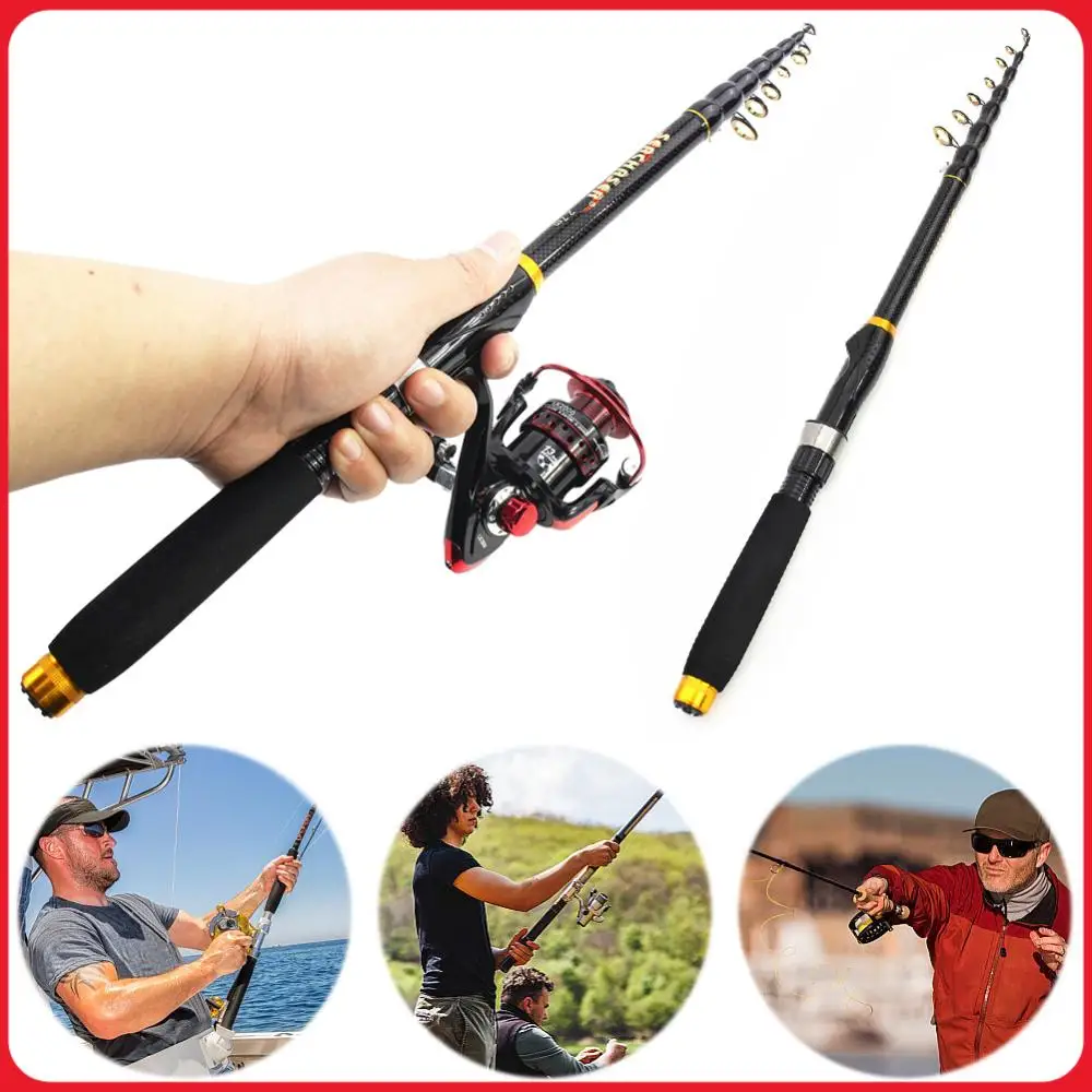

Удочка из углеродного волокна, телескопическая спиннинговая удочка, удочка для путешествий, удочка для ловли карпа, рыболовные аксессуары