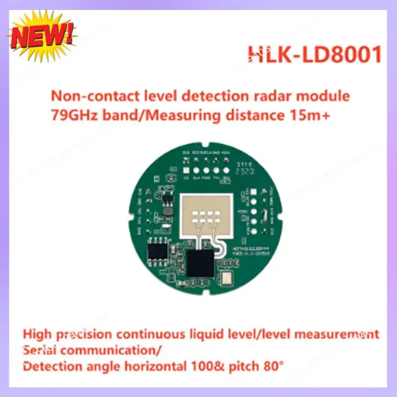 

T24C 79G Датчик обнаружения уровня миллиметровой волны HLK-LD8001 Радарный модуль Бесконтактный высокоточный диапазон