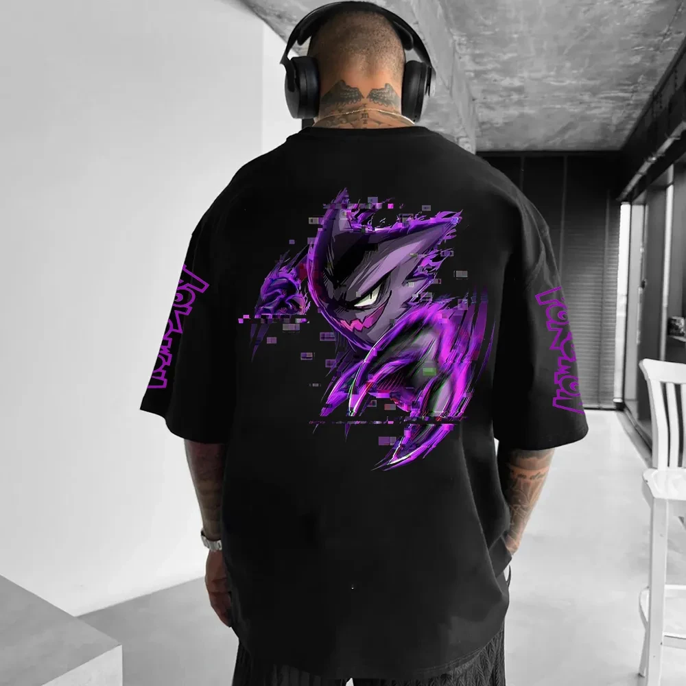 

Новейшая футболка с аниме-принтом «Pokémon» — летняя мужская хлопковая рубашка с короткими рукавами — футболка в стиле аниме