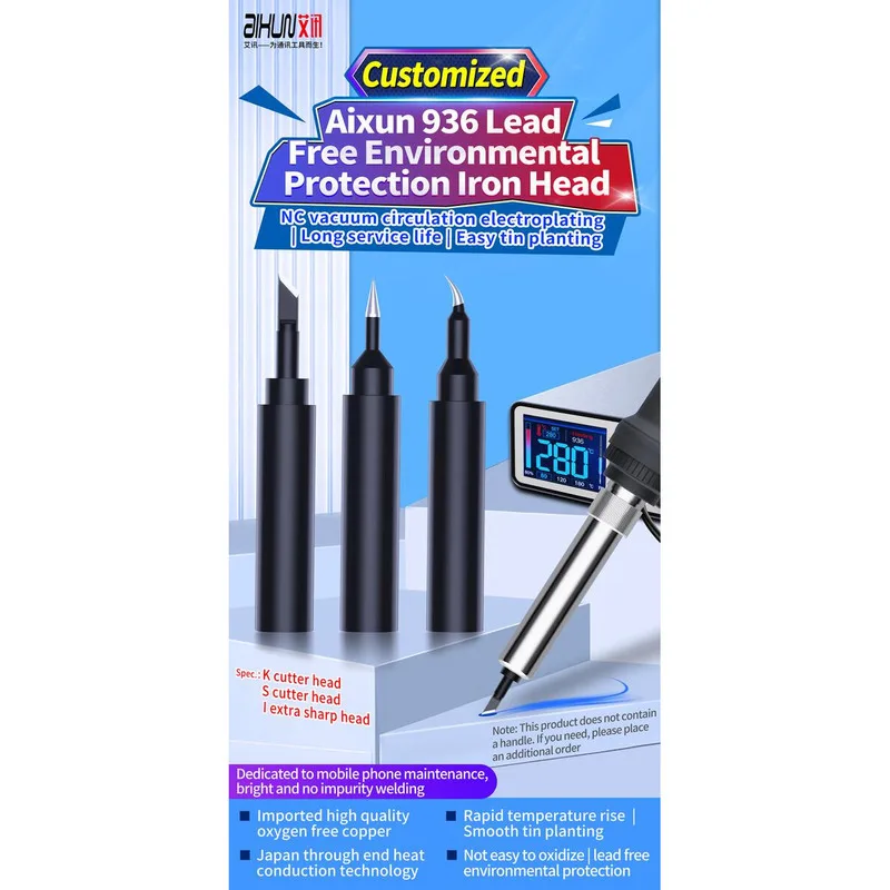 

Aixun Universal 936 Lead-free Welding Head I S K With Fast Heating, Is Suitable For Mobile Phone Maintenance Welding Tools.