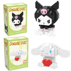 Décennie s de construction de dessin animé pour enfants, Sanurgente, Hello Kitty, Kuromi, figurine d'action d'anime, jouets en briques, décoration d'armoire, adaptés aux enfants