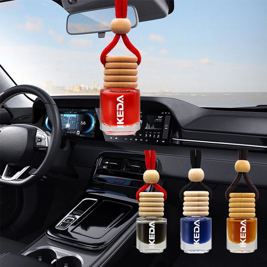 Air Freshener Ornament Perfume Bottle Pendant Essential Oils Auto Car Perfume Bottle Hanging Glass Bottle Car-styling