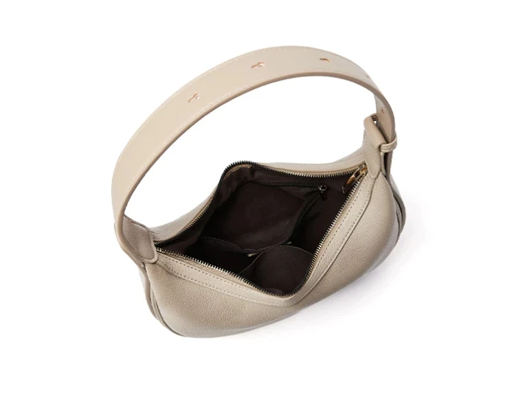 FOXER Marken-PU-Leder Damen Schultertasche 2026 – Modische Halbmond-Handtasche im luxuriösen Design – Umhängetasche als Geschenk für Mädchen – Detail 13