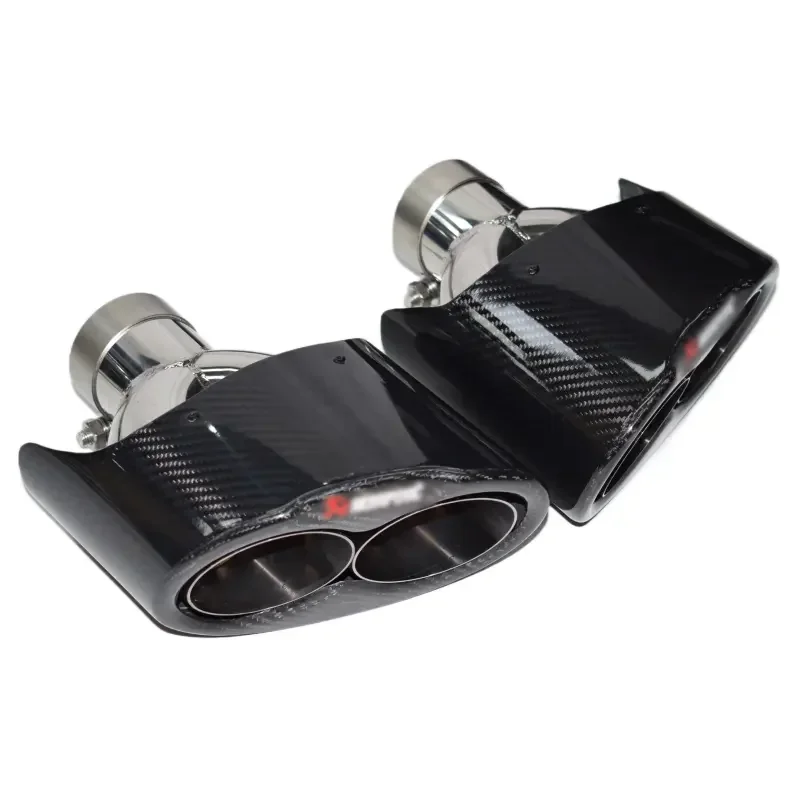 

Carbon fiber exhaust pipe exhaust heads tai for Audi RS4 RS5 RS6 RS7 A3 A4 A5 A6 A7 dual muffler exhaust tip tail throat