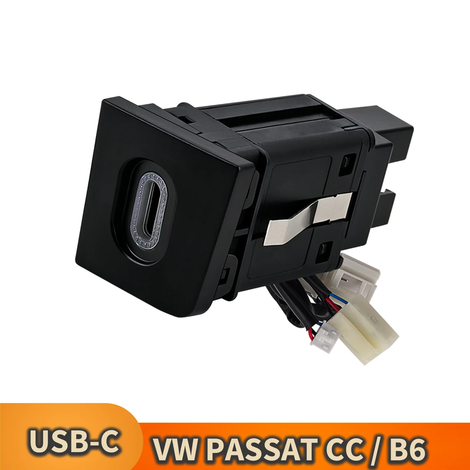 QC3.0 PD Type-C USB Fast Charger Socket Car Quick Charge Adapter For VW Passat B6 2006-2010; CC 2011-2012 R36 PQ46 USB Charger