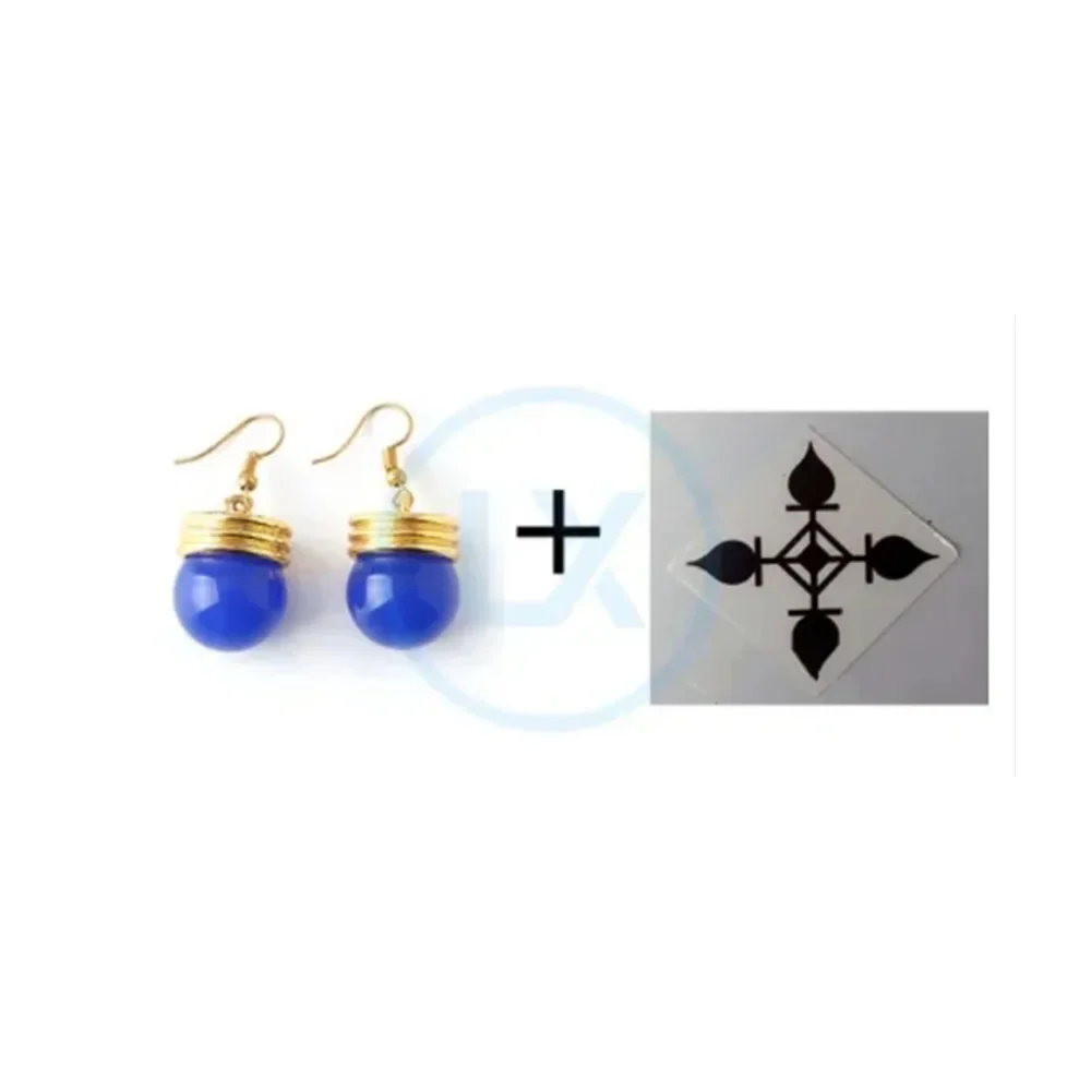 Max Cos Anime Cosplay Accessories Chrollo Lucilfer Kulolo Lushilufelu Earring Stickers Cosplay Costume Halloween Women Men - view 3