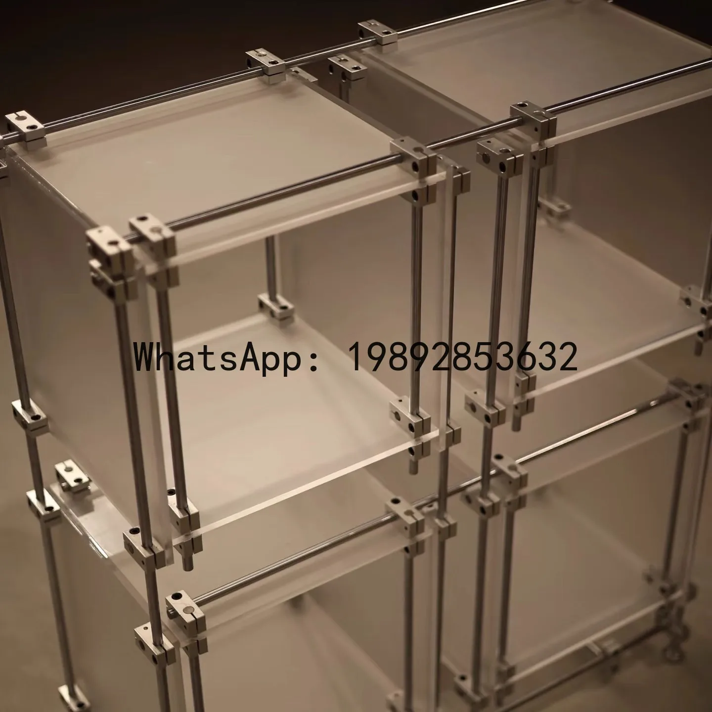 CZ Frosted Acrylic Optical Axis Floor Multi-layer Storage Rack Organizer Living Room Dining Side Display Shelf