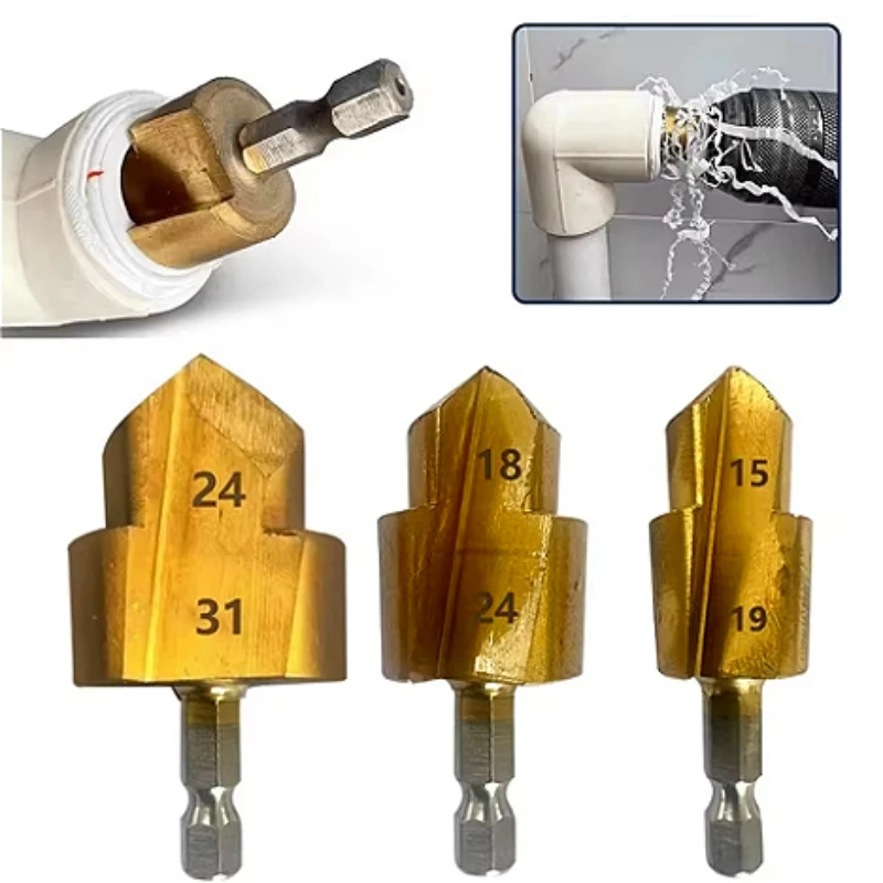 

Hexagon Shank PPR Lifting Drill Water Pipe Connection Tool 20/25/32mm Step Drill Drilling Tools Set High Quality