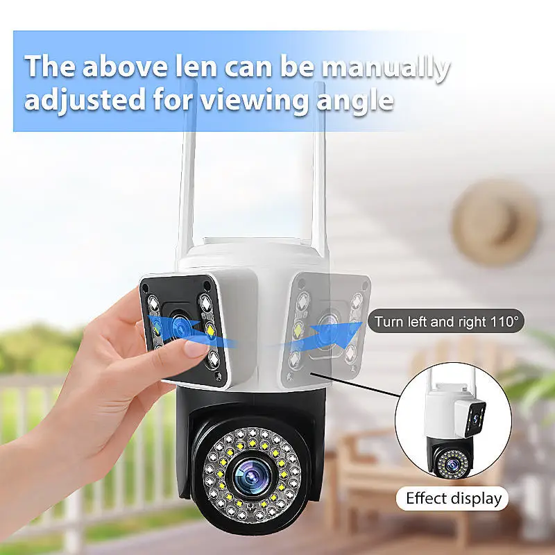 4MP Yoosee APP Dual Lens Wireless PTZ IP Dome Camera AI Humanoid Detection Home Security CCTV Baby Monitor
