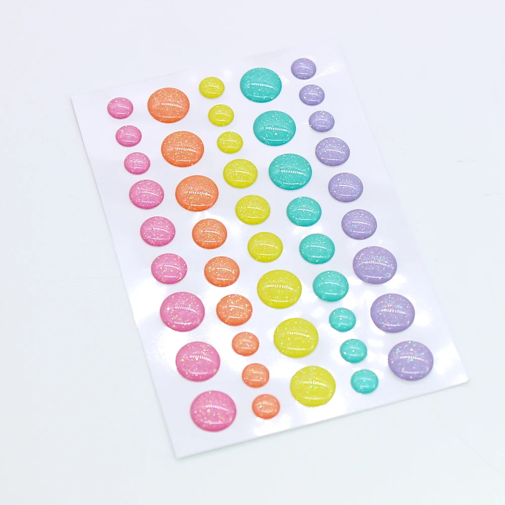 KSCRAFT 5 pz/set Zucchero Spruzza Autoadesiva Smalto Punti Adesivo In Resina per Scrapbooking/Artigianato FAI DA TE/Decorazione di Carte