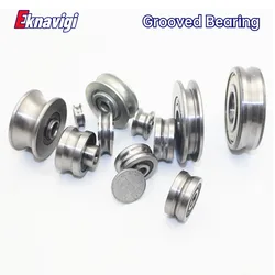 10PCS Straightening Mixed Wheel Over Line with Groove Bearing U6001 12X28X8MM Pulley U Groove type