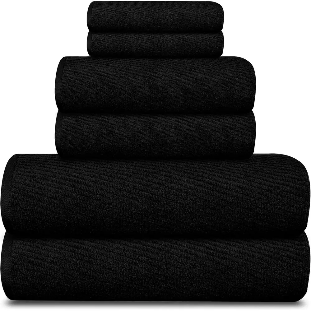 

Набор из 6 полотенец Zero Twist, 2 ванны, 2 руки, 2 Waschloths, 100% хлопок, легкий вес, дополнительный впитывающий материал, исключительная мягкость,