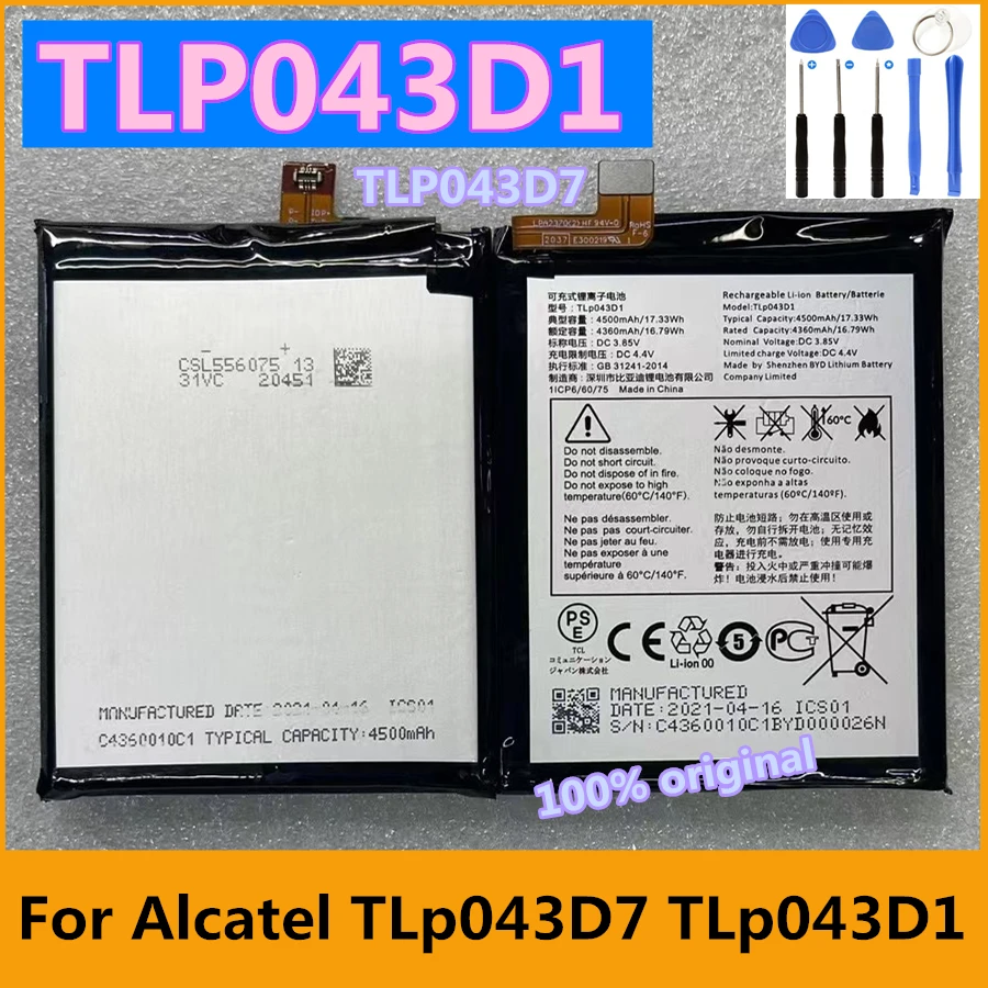 Original New 4500mAh TLP043D1 TLP043D7 Battery For TCL 10 Plus 10+ T782H Mobile Phone