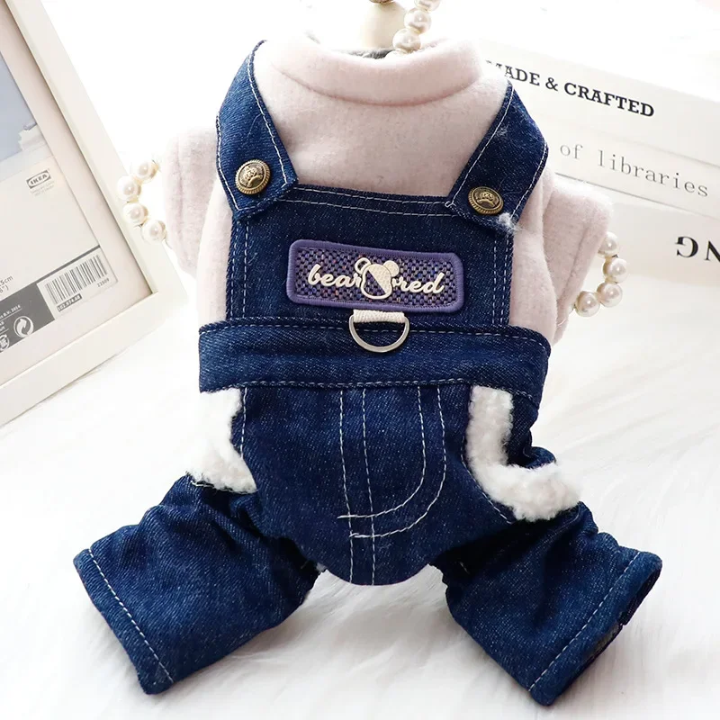 Thicken Fleece Warm Dog Jumpsuit Winter Dogs Clothes for Chihuahua Youkshire Coat Puppy Overalls Poodle Jacket Pet Apparel