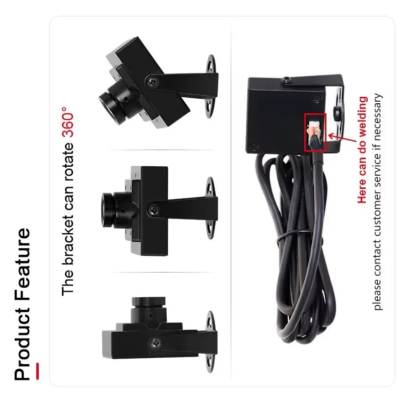 

3200 PS5520 5MP USB Webcam 1.8mm Wide Angle 160degree Lens CMOS 1/2.5" Sensor Plug Play Mini Industrial Camera