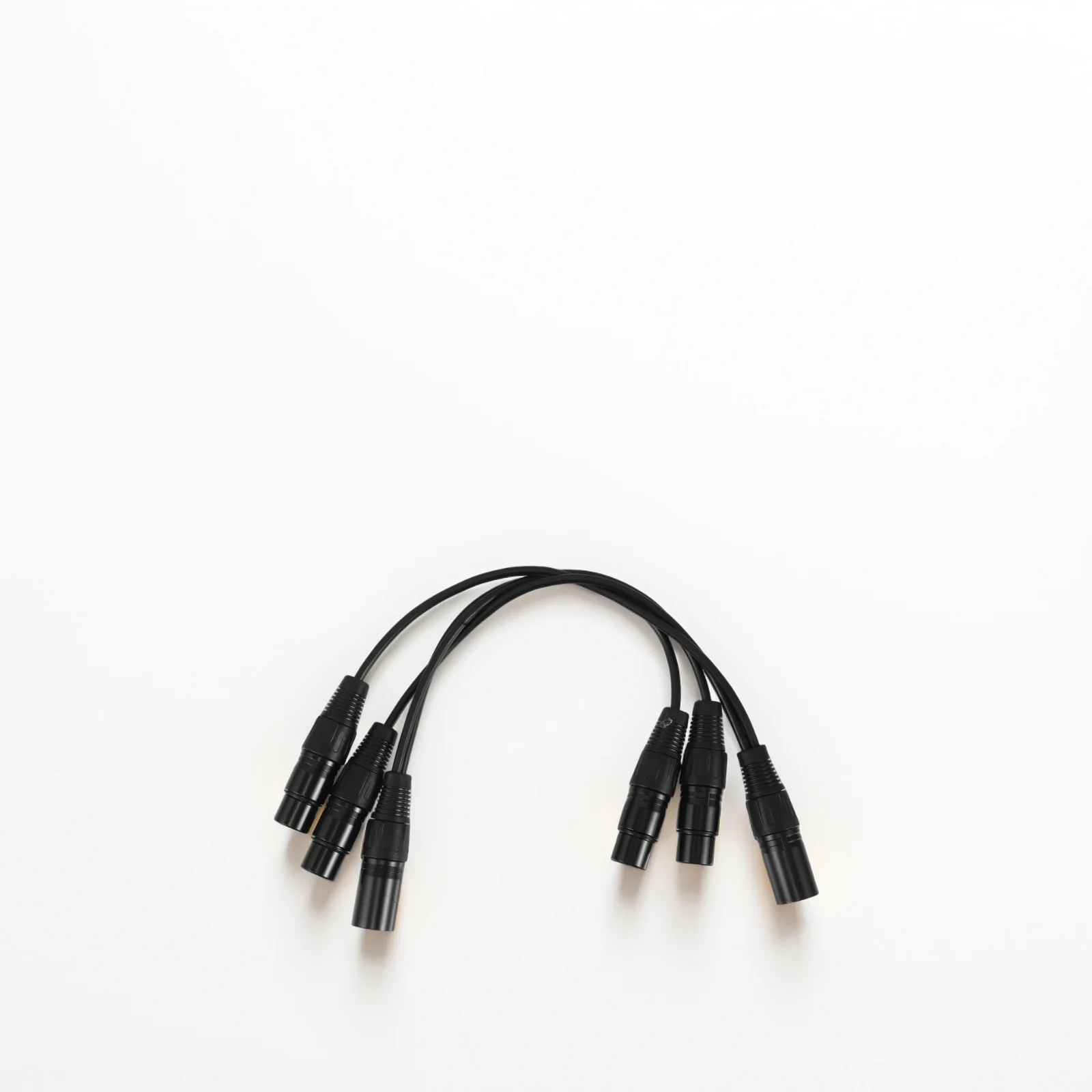

2 Pcs Black Extension Cable Male to Female Balanced Audio Connection Line Microphone Splitter Cord for Guitar Speaker Mixer