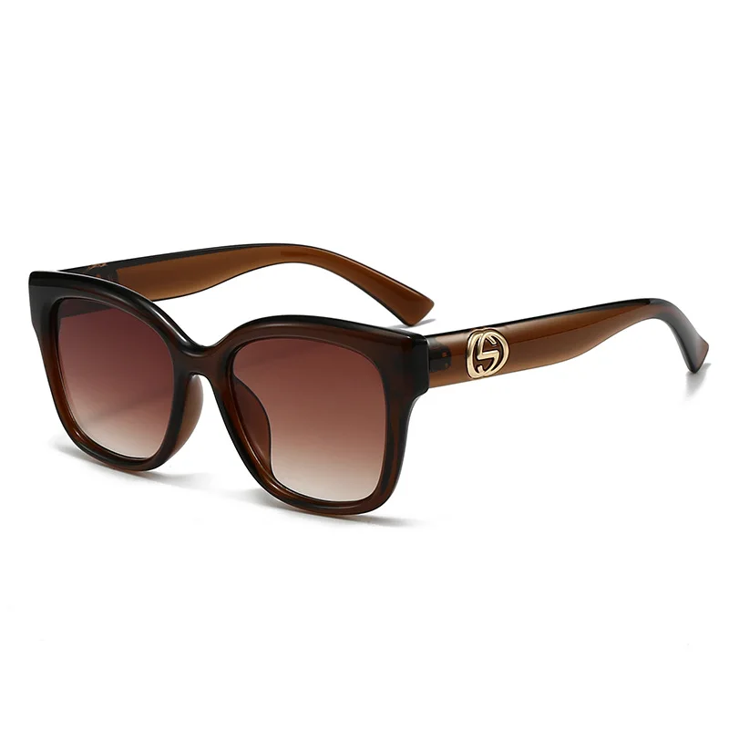 Óculos retrô minimalistas de cor sólida com pontas decorativas de templo para fotografia de rua e uso diário