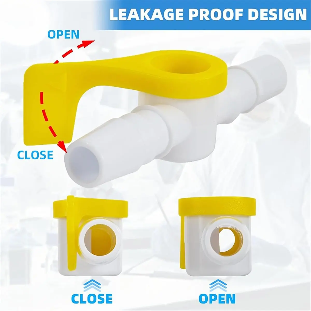 [N84R] 10 Pack Catheter Valve Urine Drainage Catheter Bag Valves with Smooth Edges and Silicone Tubing