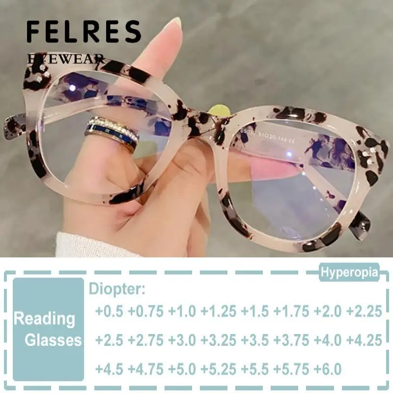 

Square Anti Blue Light Hyperopia Reading Glasses Women Men Optical Computer Oversized Frames Prescription Presbyopia Eyeglasses