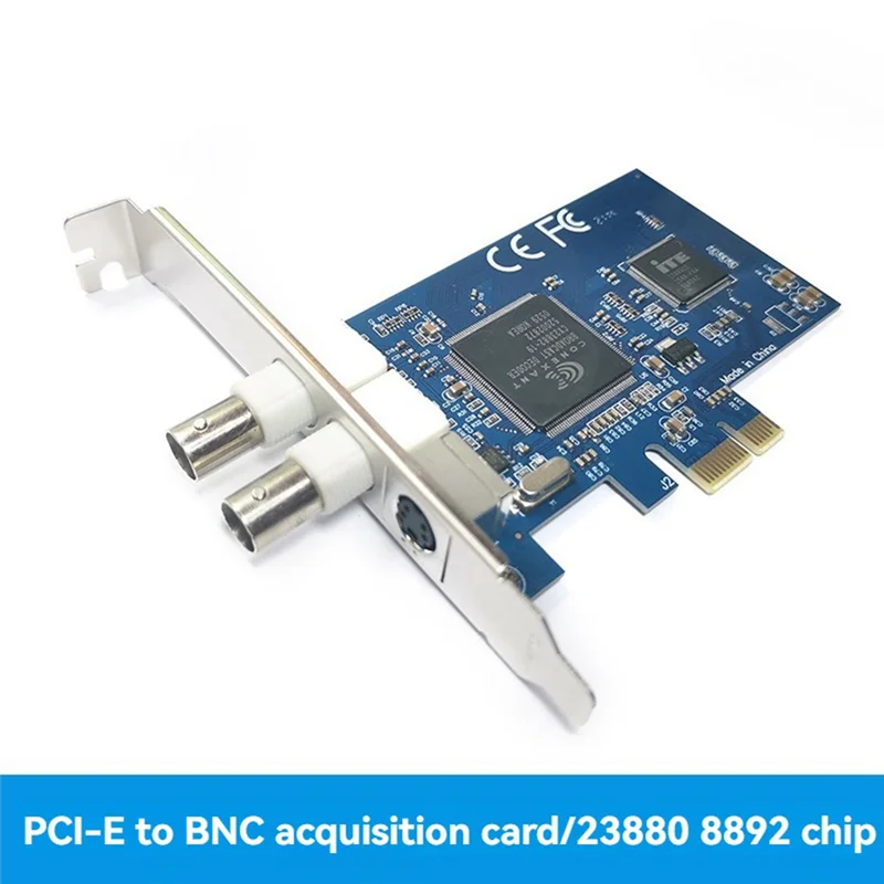

AC56-PCIE To BNC Capture Card CX23880+8892 Chip PCIE Surveillance AV/S Terminal SV2000 Video Capture Card
