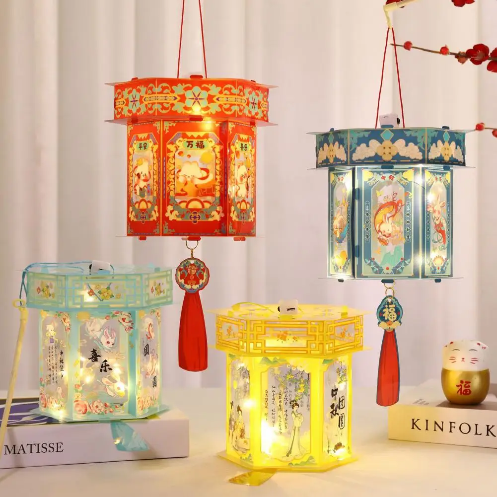 

DIY Chinese Retro Style Palace Lantern Portable Blossom Flower Light Lamp Party Glowing Lanterns For Mid-autumn Festival Gift