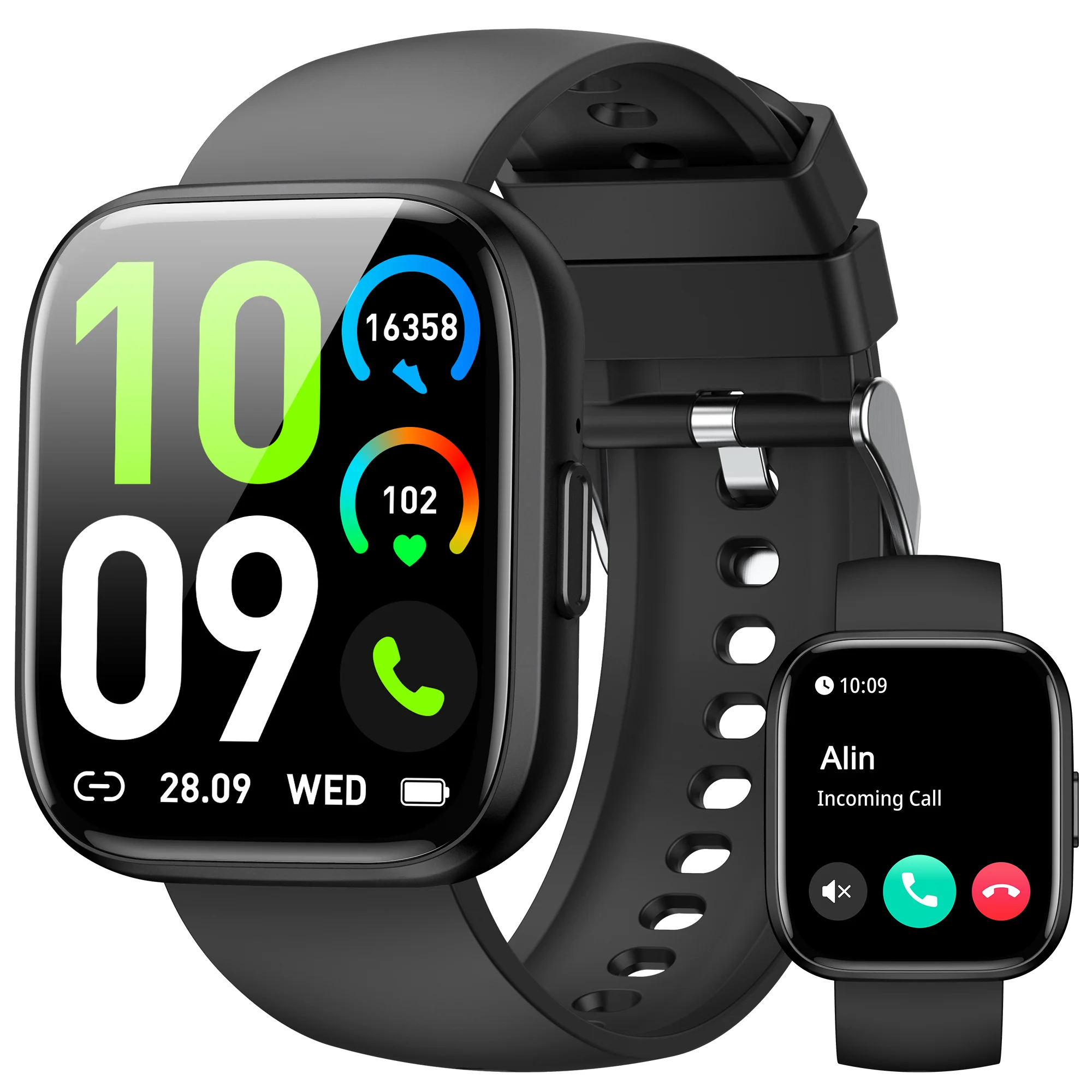 1 PC 1.85“ Smart Watch for Men Women, 110 Sports Models, Notifications, Make/Answer Call, Gift for Family Friend