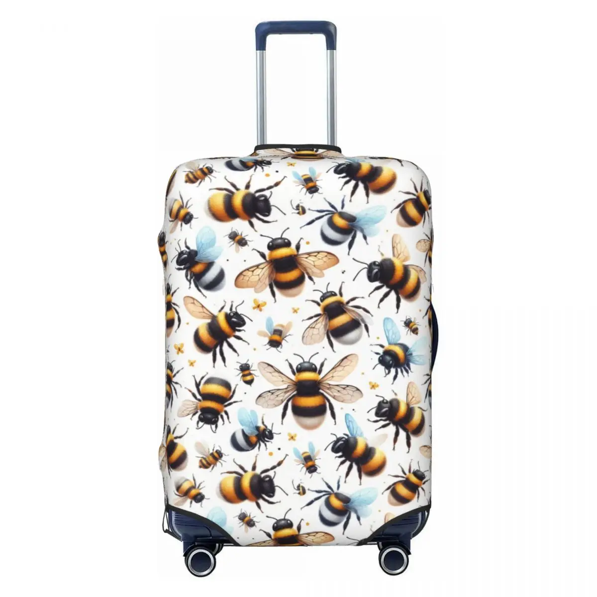 

Cute Bees And Flowers Pattern Suitcase Cover Elastic Luggage Protective Covers for 18-32 inch