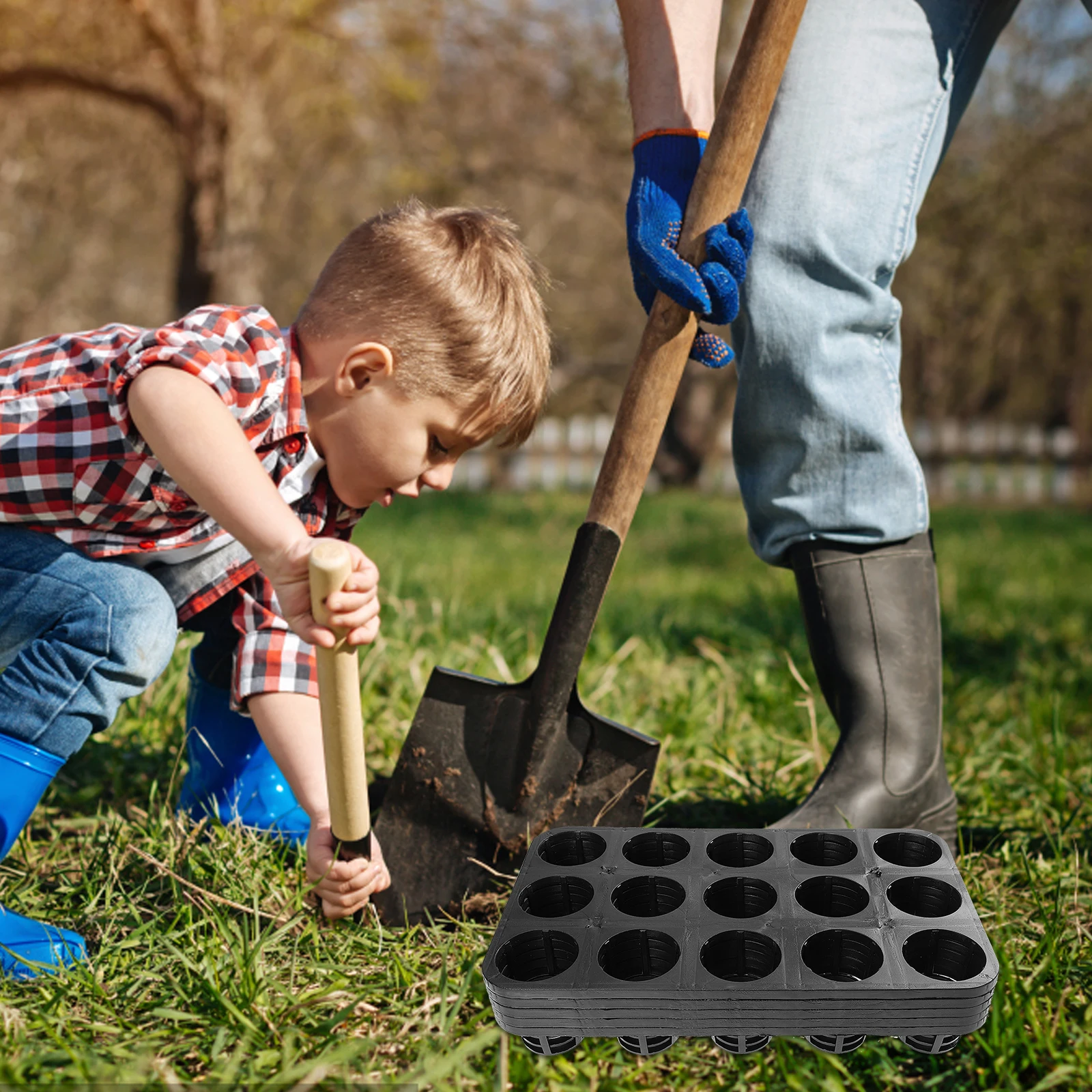 

5 Pcs 15 Hole Phalaenopsis Trays Plant Growing Nursery Pots Germination Plates Plastic Flower Seedling Tray Lightweight Easy