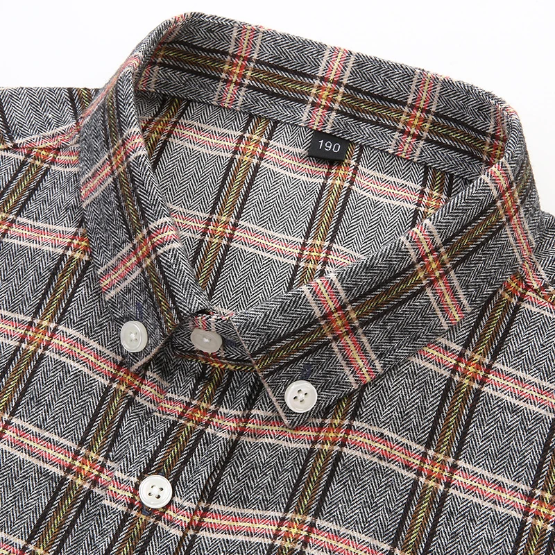 Men Shirt Plaid Flannel Cotton Plush 2024 Oversize 6XL 7XL 8XL 10XL Plus Size High Quality Fashion Casual Loose Long Sleeve Soft