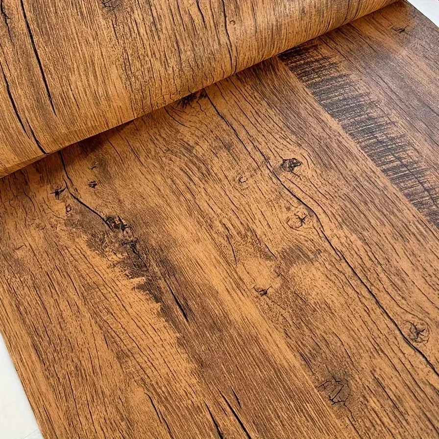 

Pvc Peel and Stick Removable Wood Grain StickersVinyl Self Adhesive Waterproof Wallpaper for Furniture and Table Renovation