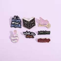 Romantic Magic Enamel Pin Magic book potion butterfly wings key beautiful brooch Bag Accessories Metal Badge Jewelry Wholesale