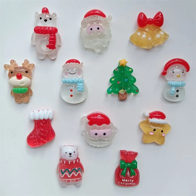60 個ミニ樹脂発光動物ブラインドボックスモデルクリエイティブホームデスクトップ装飾クリスマス動物祭りブラインドバッグギフト