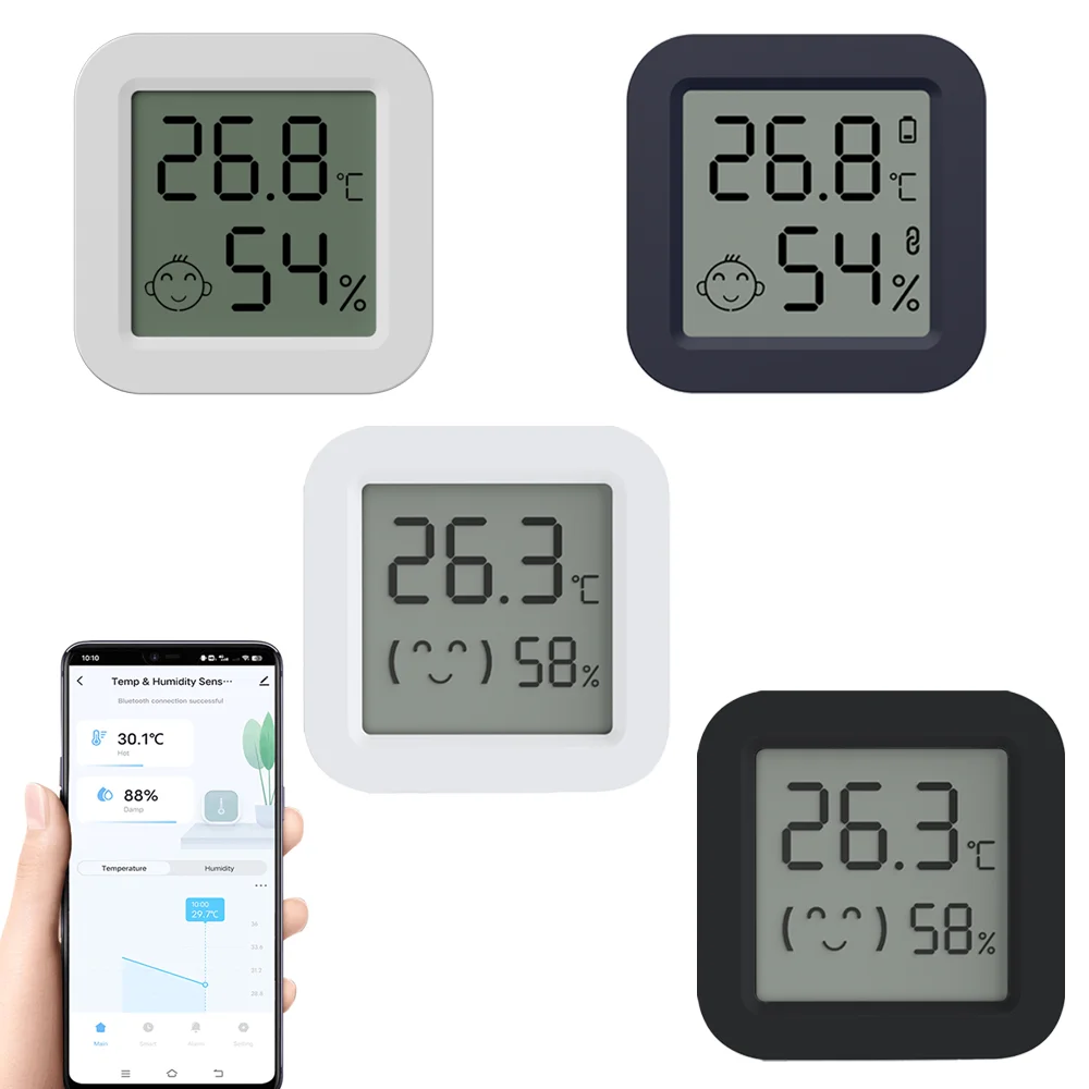 Inteligentny czujnik temperatury i wilgotności Tuya Smart Zigbee, kompatybilny z Bluetooth, mini termometr i higrometr z cyfrowym wyświetlaczem LCD do SmartLife — zdjęcie produktu 7