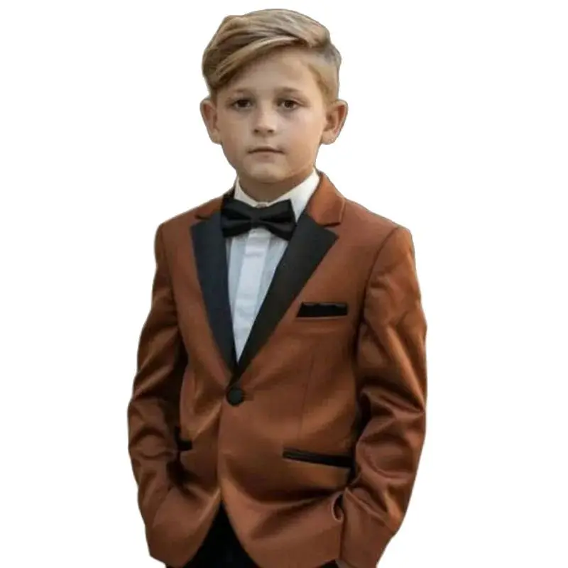 Elegant Children's Suits 2 Piece Jacket Pants Outfits One Button Notch Lapel Formal Wedding Boys Clothing High Quality Blazer