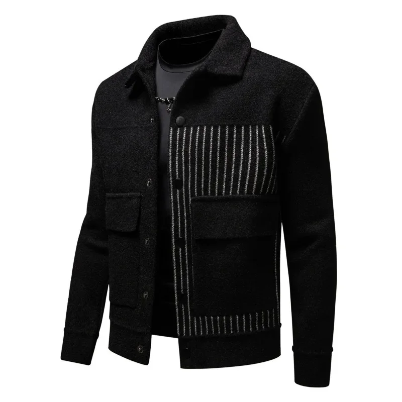 Autumn and Winter New Jacket Fashion Collar High Street Casual Men\'s Jackets Coats Men Jacket