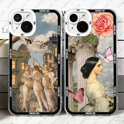 Case For iPhone 15 14 Pro Max 13 12 Mini 11 XS X XR SE 7 8 Plus Soft Cover Retro Art Collage