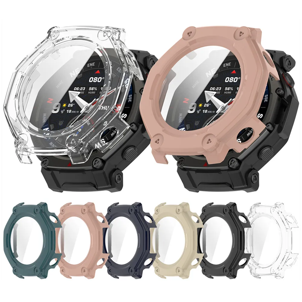 Capa e protetor de tela para huami amazfit t-rex 3 pro 48mm alta qualidade pc fino relógio inteligente acessórios de proteção