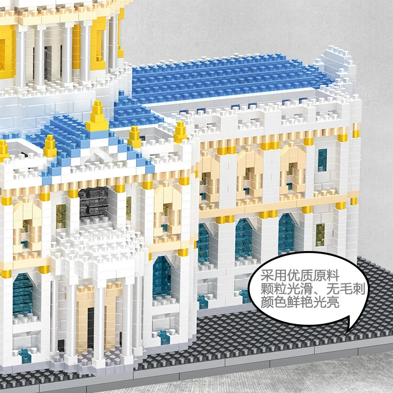 World Architecture Model Building Blocks MOC Famous Great Churches Castle Diamond Micro Decoration Bricks Boys Kids Toys Gifts