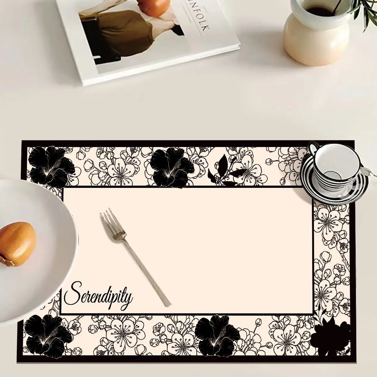 【Light Luxury Style】Home Dining Table Mat, Heat-Proof & Practical, Restaurant & Kitchen Placemat Decor