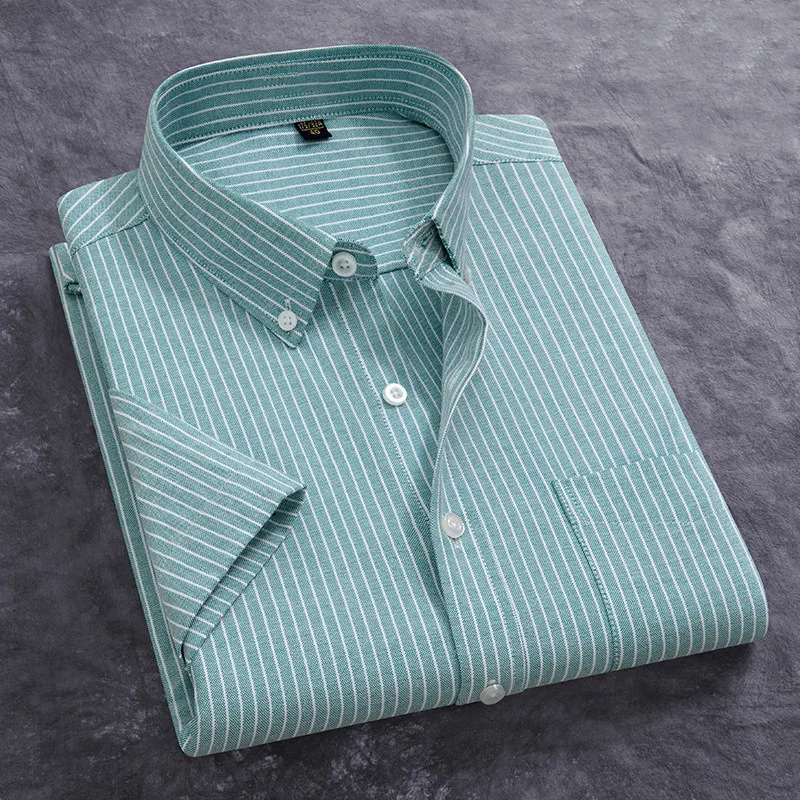 100% 순면 남성 옥스포드 셔츠 여름 반팔 스타일리쉬 - Oxford Cotton Casual Shirt Business 리뷰 및 가격