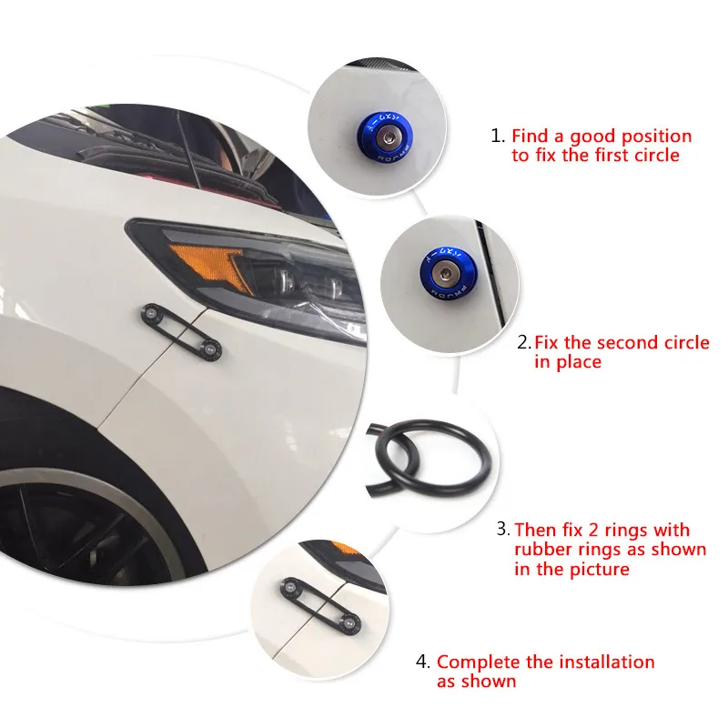 Aluminum Bumper Quick Release Fasteners Fender Washers Tuning Car Universal Quick Release Fasteners with Logo