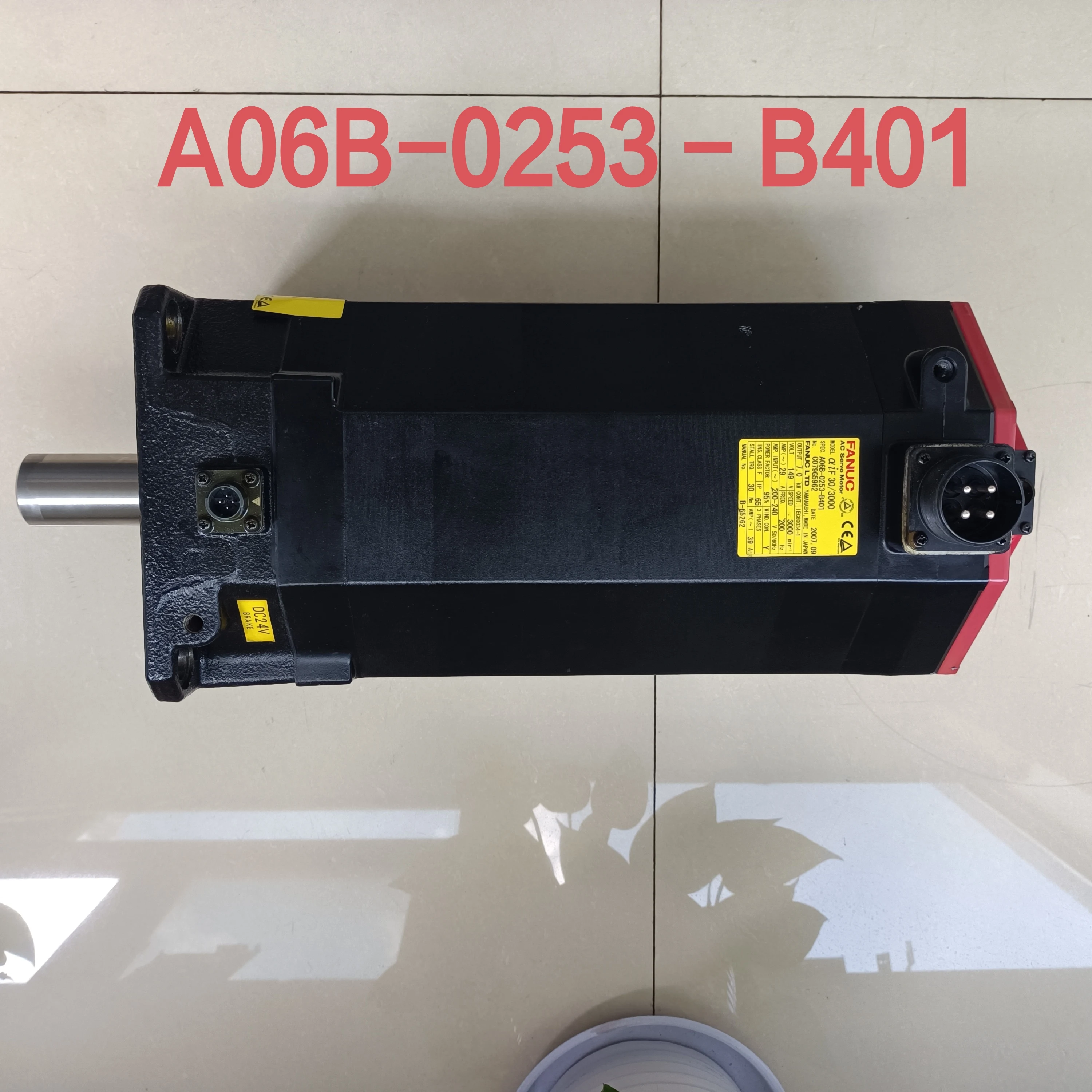 A06B-0253-B401 servo motor, the second-hand test is intact，Provide testing videos before shipment，You can buy with confidence.