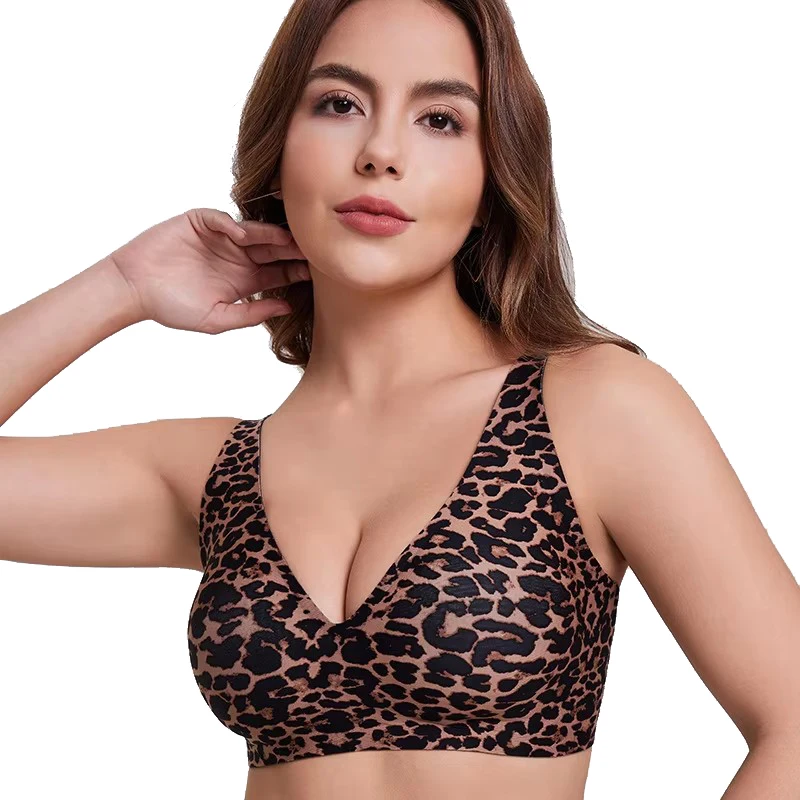 Personalized Custom-Made Leopard Print Bra with 4-Row Hook image 4