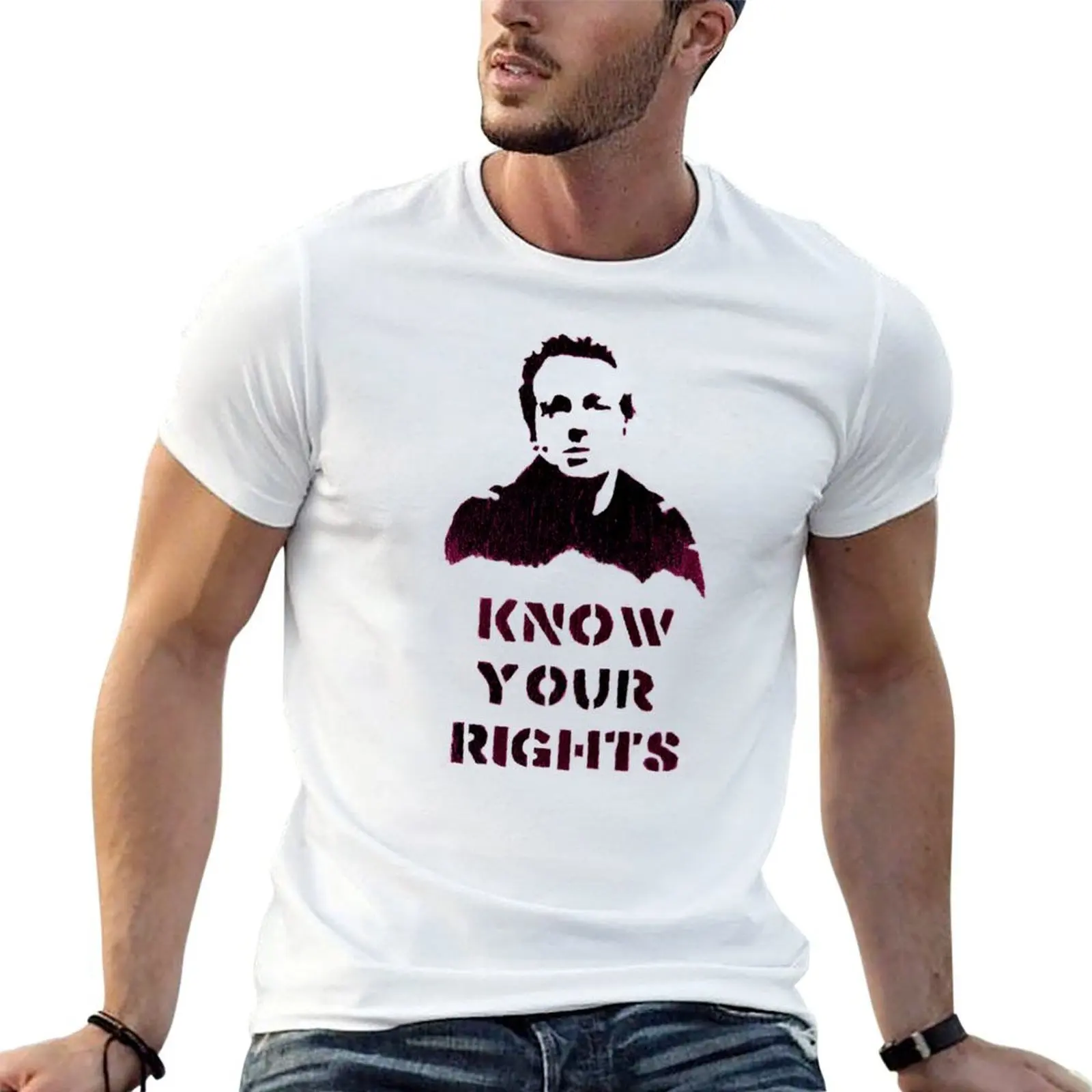 

Strummer~ #Know Your Rights T-Shirt mens graphic t shirts cotton tshirt 100% T-Shirt