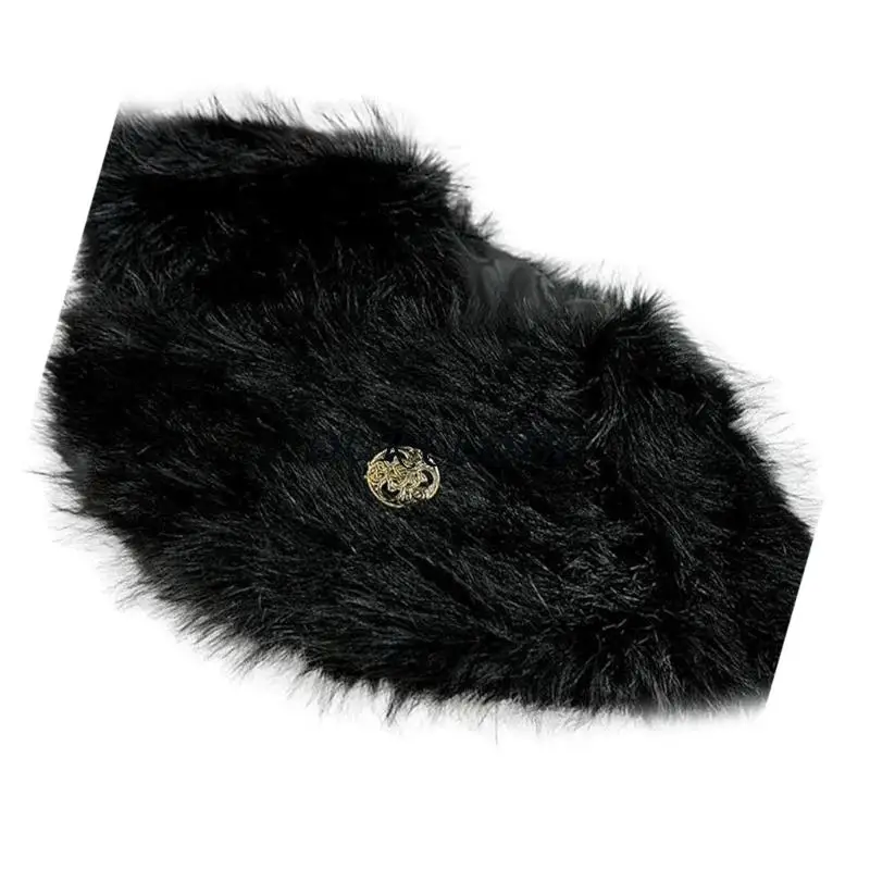 Vikinges Faux Furs Collar with Pin Medieval Knight Shoulder Wrap Warriour Y1AC - view 5