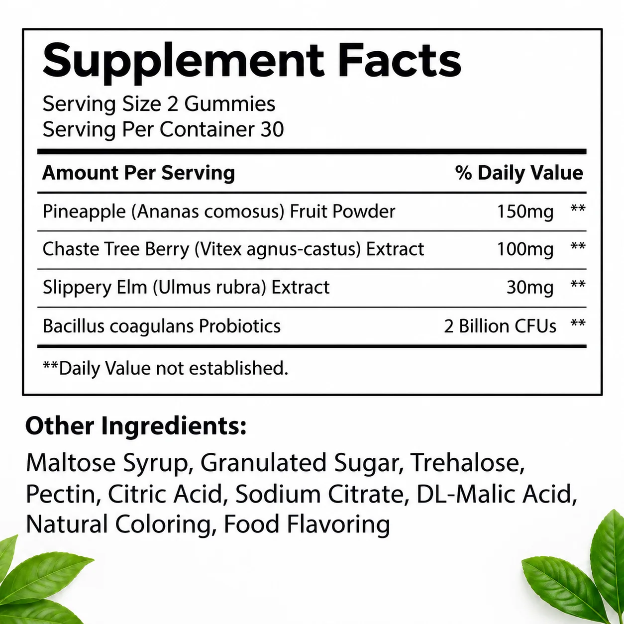 Slippery Kitty Gummies Vitex for Vaginal Dryness Feminine Odor Control PH Balance & Postpartum/Menopause Moisture Care 60 Count