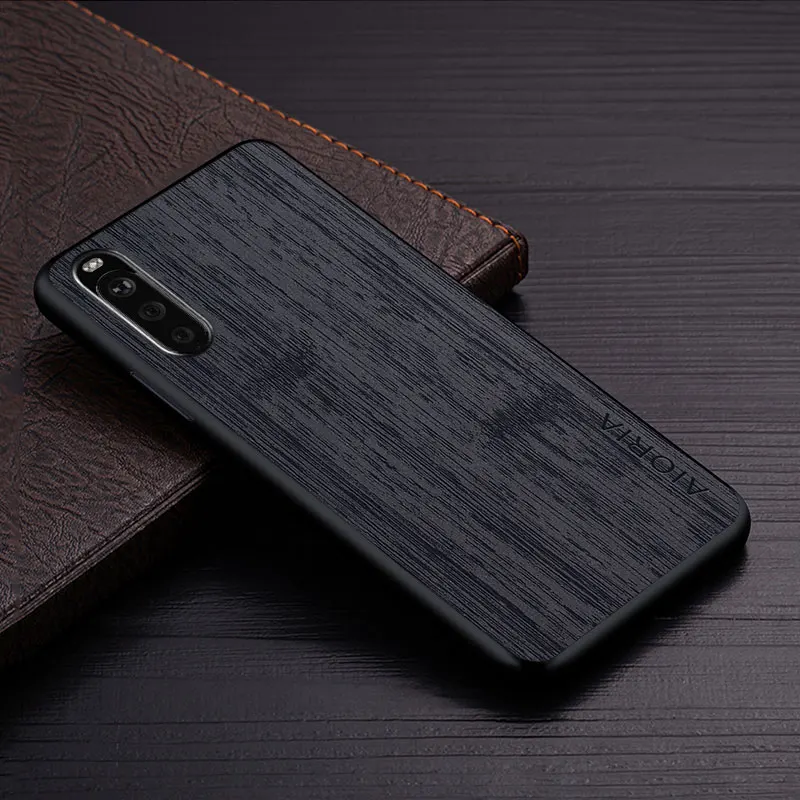 Case for Sony Xperia 1 5 10 IV ACE III II 2 funda bamboo wood pattern Leather phone cover Luxury coque for sony xperia 1 iv case