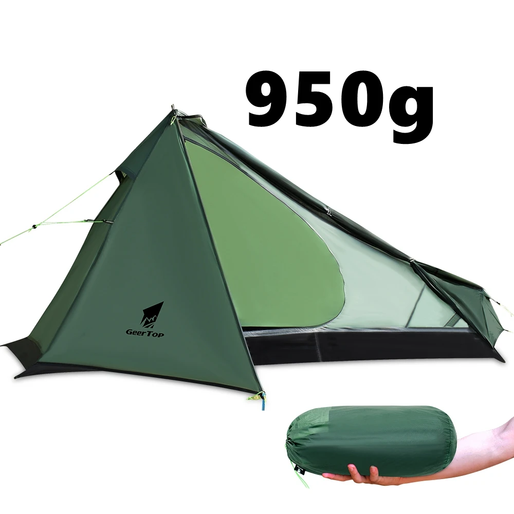 

New Ultralight 1Person Backpacking Camping Tent 3 Season Professional 15D Nylon Silicon Coating Rodless Tent for Hiking Climbing