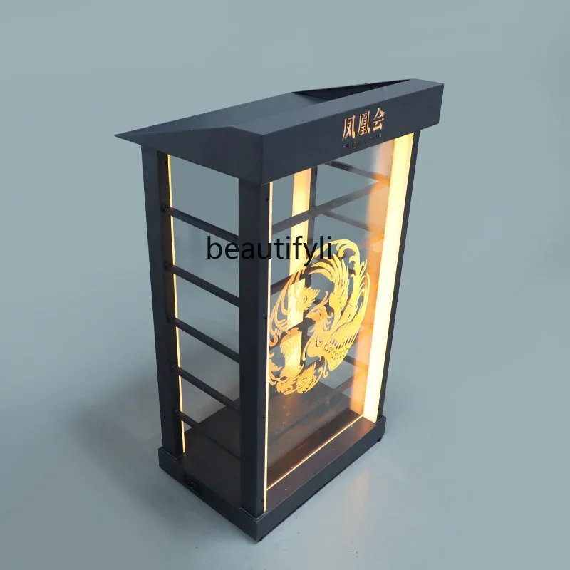 

D80 Bar Clubhouse Entrance Luminous Valet Parking Desk Reception Welcome Desk LED Bar Counter